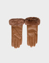 Women Rabbit Fur Gloves | Tan